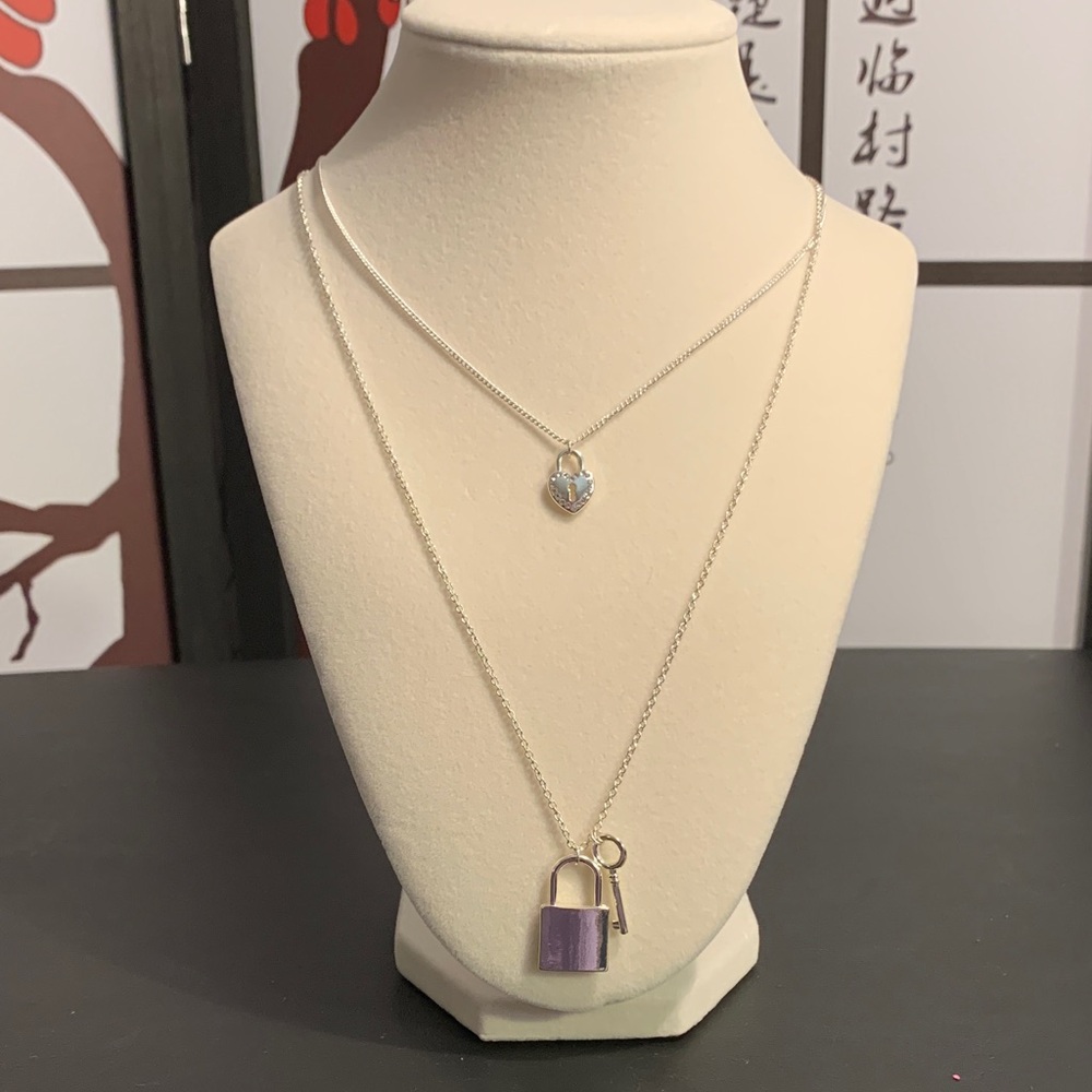 Torrid Silver Necklace with  Lock Pendant